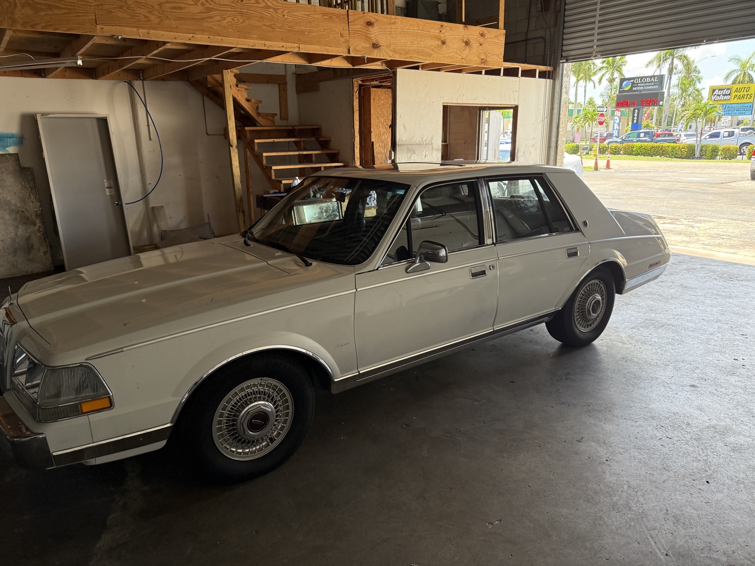 Classic sedan prepared for professional window tint